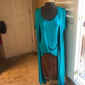 Long back with attached top t shirt material